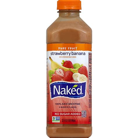 Naked® Juice Pure Fruit Strawberry Banana Juice Smoothie 32 Fluid Ounce ...