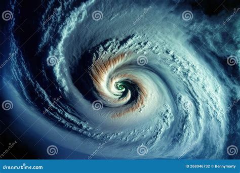 Hurricane by Satellite View Stock Illustration - Illustration of ...