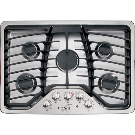 Shop GE Profile 5-Burner Gas Cooktop (Stainless Steel) (Common: 30-in ...