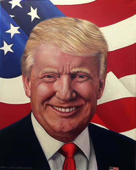 Portrait of Donald Trump Painting by Rosemary Vasquez Tuthill | Pixels