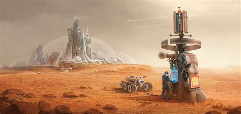 Mars colony by Alexey Shugurov | human Mars