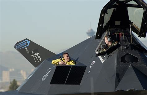 Did you find it? Airman inside the F-117 engine access. [3008x1960] : MilitaryPorn