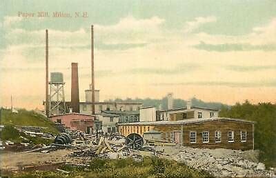 New Hampshire, NH, Milton, Paper Mill 1910's Postcard | eBay