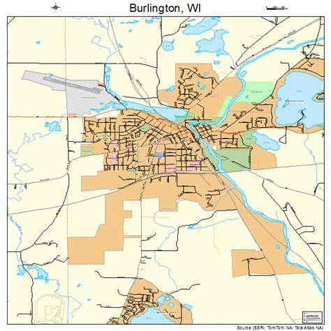 Burlington Wisconsin Street Map 5511200