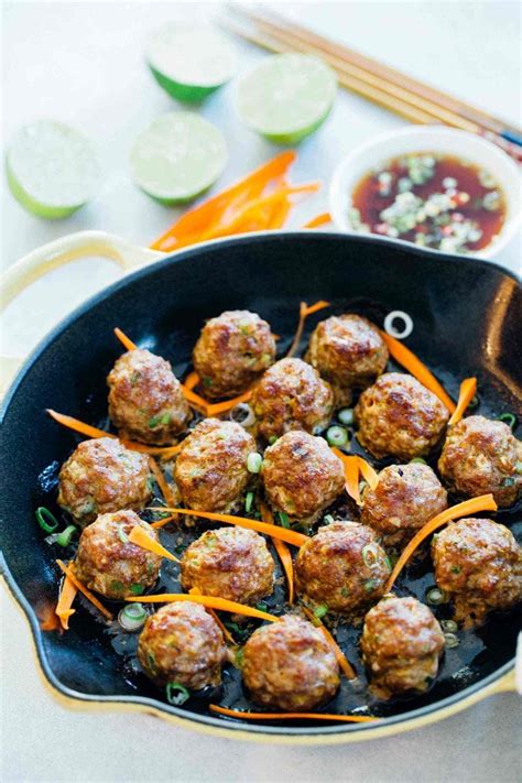 Asian Pork Meatballs - Easy Asian Meatballs for Rice or Noodle Bowls