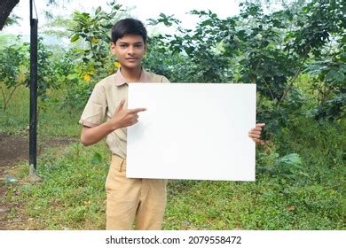 Indian Boy School Uniform Showing Cardboard Stock Photo 2079558472 | Shutterstock