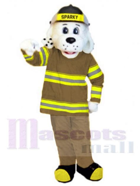 Brown Sparky the Fire Dog Mascot Costume Animal