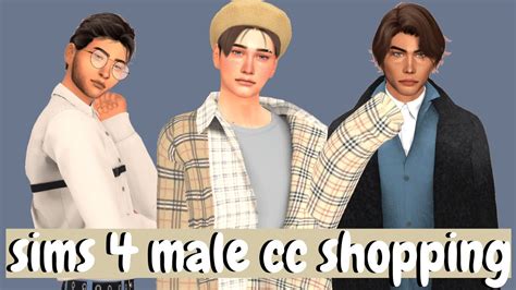 Sims 4 male cc shopping😃💛 - YouTube