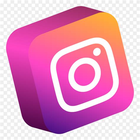 Instagram logo 3d button PNG - Similar PNG