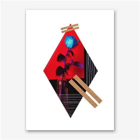 The Blue Rose Art Print by Off Studio - Fy