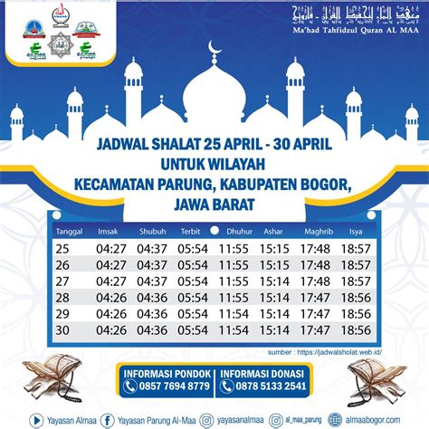 Jadwal Shalat Ramadhan