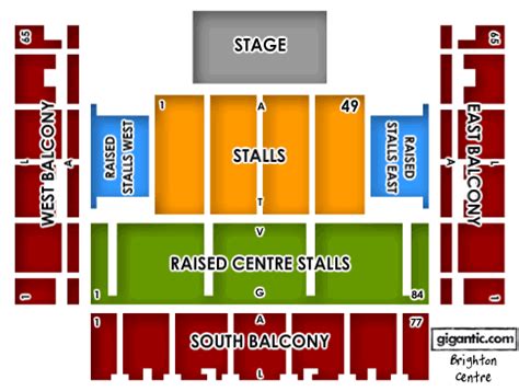 Brighton Dome Seating Plan With Seat Numbers