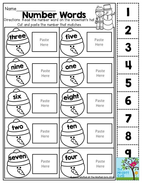 Number Words Worksheet For Kindergarten - Worksheets