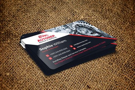 Auto Repair Business Card Template | Business card template, Card template, Auto repair