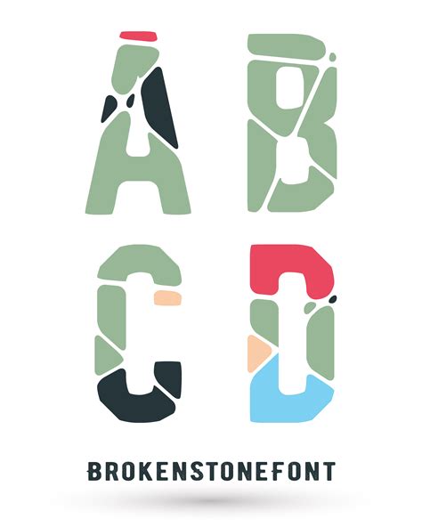 Alphabet broken font 601646 Vector Art at Vecteezy