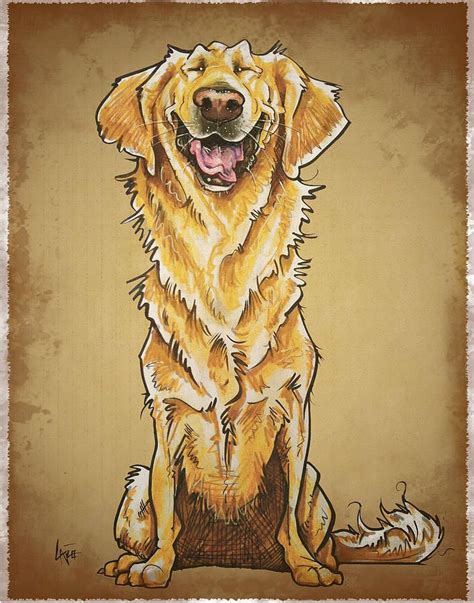 Golden Retriever Drawing - Golden Retriever Fine Art Print | Golden retriever art, Dog art ...