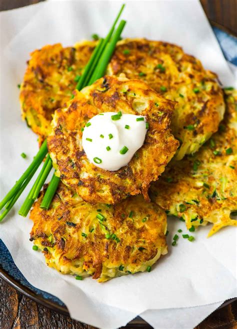 Cheesy Potato Fritters with Zucchini