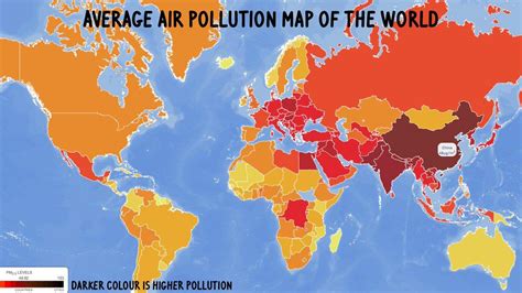 Average Air Pollution Of The World Map : r/MapPorn