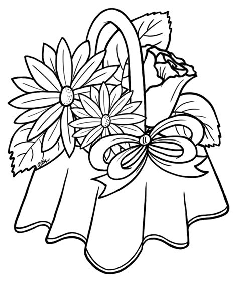 Flower Basket Drawing | Free download on ClipArtMag