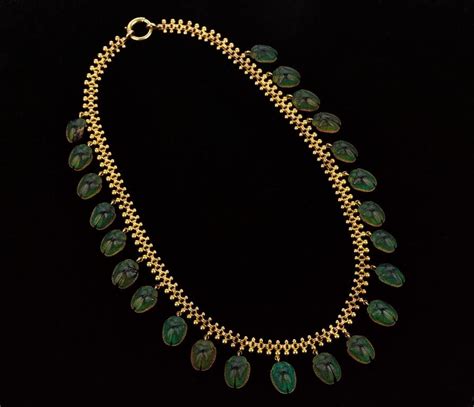 Victorian Gold and Scarab Necklace - Shapiro Auctioneers