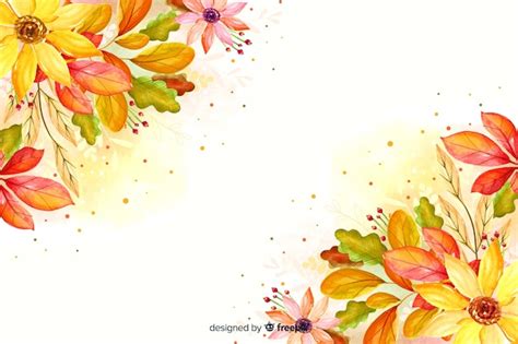 Free Vector | Watercolor autumn leaves background