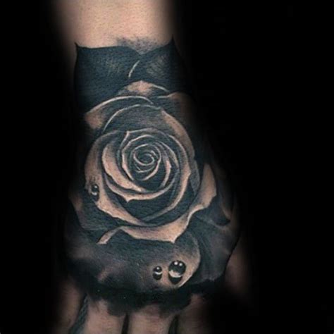 Black Rose Tattoo On Hand | Paimo Tattoos