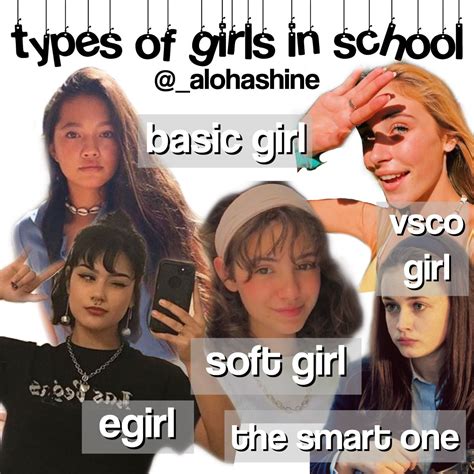 types of girls in school niche | Types of girls, Basic girl, Smart ones