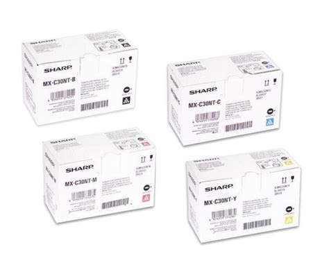 Sharp MX-C300W Toner Cartridges Set - Black, Cyan, Magenta, Yellow