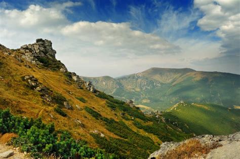 Old mountains stock photo. Image of clouds, autumn, mountain - 13520084