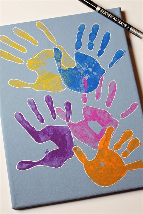 Personalized Child Or Baby Handprint With Multiple Names | lupon.gov.ph