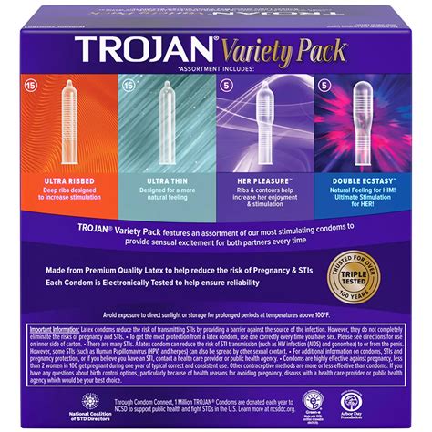 Trojan Variety Pack Premium Latex Condoms (40 ct.) 22600999492 | eBay