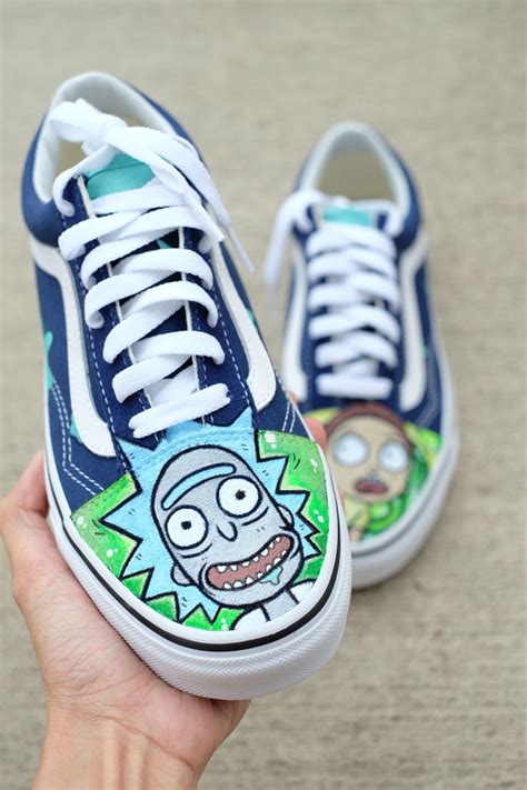 Rick And Morty | Hand painted shoes, Painted shoes, Custom shoes