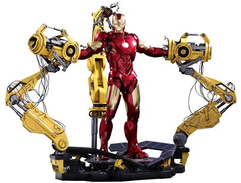 Hot Toys Marvel Iron Man 2 Iron Man Mark IV Diecast Figure with Suit-up ...