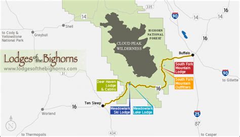 Big Horn Mountains Campground Map