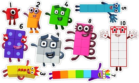 Numberblocks Stickers Glossy Stickers 7.5 x 5.0 in | Etsy