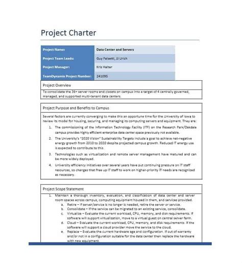 project charter format pdf - Zita Whitman