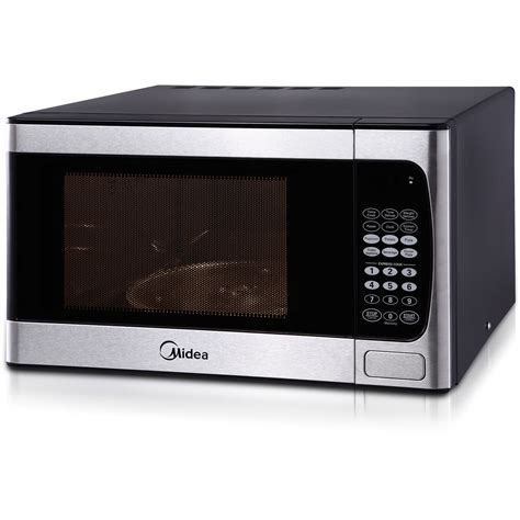 Midea 0.9-cu. ft. Countertop Microwave in Stainless Steel - Walmart.com