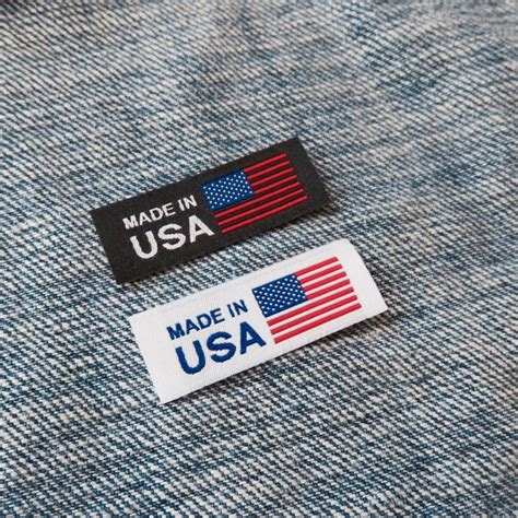 American Flag Made in USA Labels - Clothing Tag, Woven Label - CRUZ LABEL