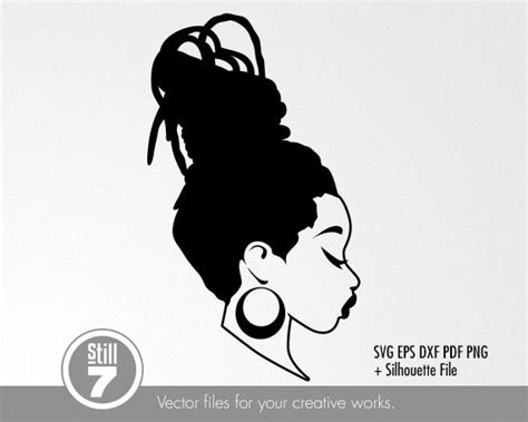 Black Girl W Dreads SVG, Black Woman SVG, Locs Svg, Dreadlocks Svg ...