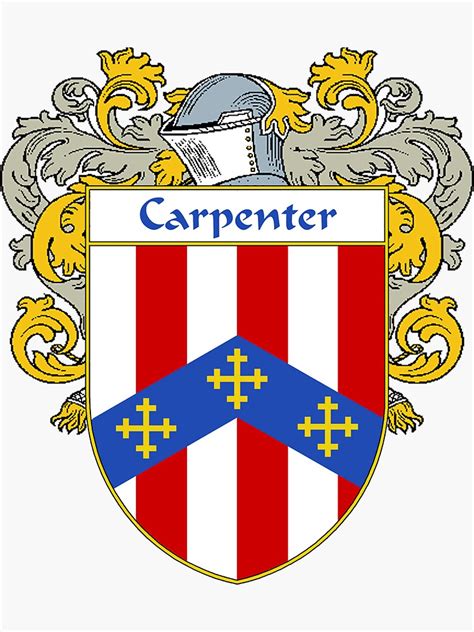 "Carpenter Coat of Arms/Family Crest" Sticker by IrishArms | Redbubble