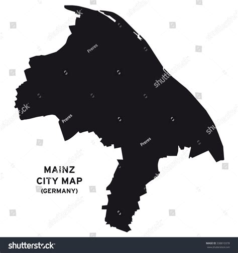 Mainz City Map Vector Stock Vector 338810378 - Shutterstock