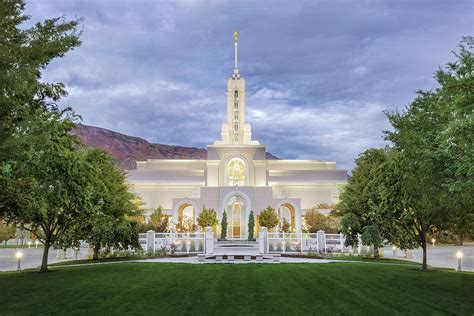 Mt Timpanogos Temple at Dusk Photograph by Tausha Schumann - Fine Art America