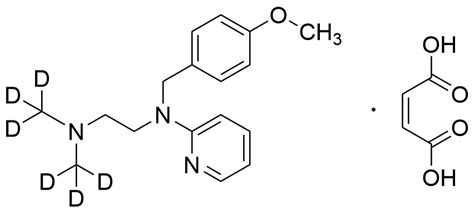 Pyrilamine-D6 Maleate Salt | N1-(4-Methoxybenzyl)-N2,N2-bis(methyl-D3)-N1-(pyridin-2-yl)ethane-1 ...