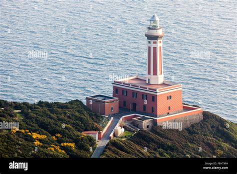 Punta Carena Lighthouse on Capri Island Stock Photo - Alamy