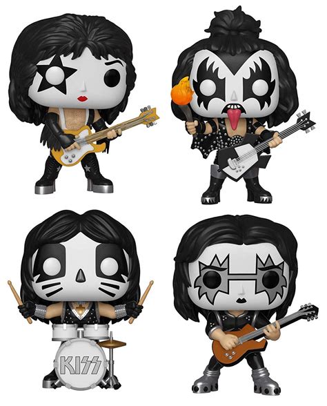 Funko Pop! Rocks: KISS Collectible Vinyl Figures, 3.75" (Set of 4 ...