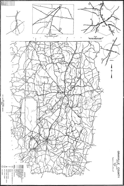 1949 Road Map of Granville County, North Carolina