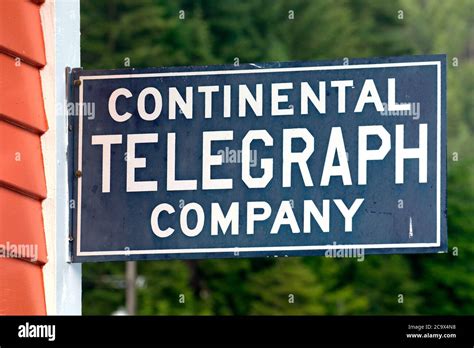 Telegraph sign in Avery, St. Joe River Scenic Byway, St Joe National ...