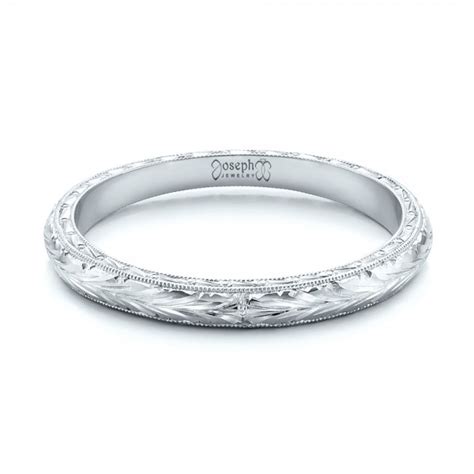 Custom Hand Engraved Wedding Band #102041 - Seattle Bellevue | Joseph ...