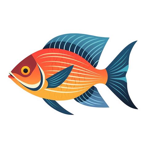 Premium AI Image | Vibrant colors of a colorful fish drawing