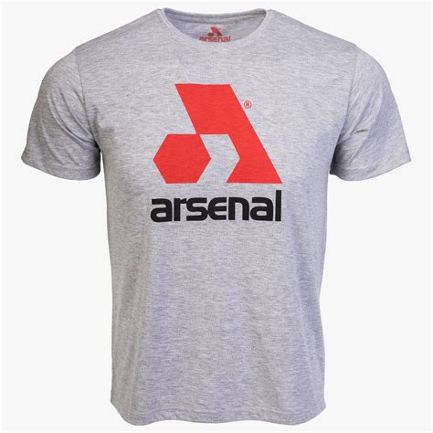 Arsenal, Inc. > T-Shirts > Gray Cotton Relaxed Fit Logo T-Shirt